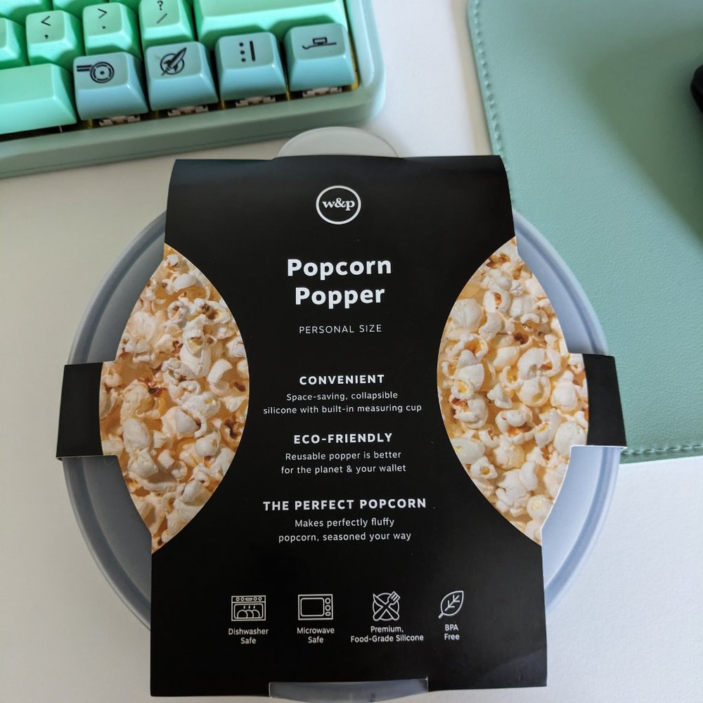 🌸 W&P The Popper 4 Cup Premium Silicone Popcorn Popper Bowl NEW / NWT